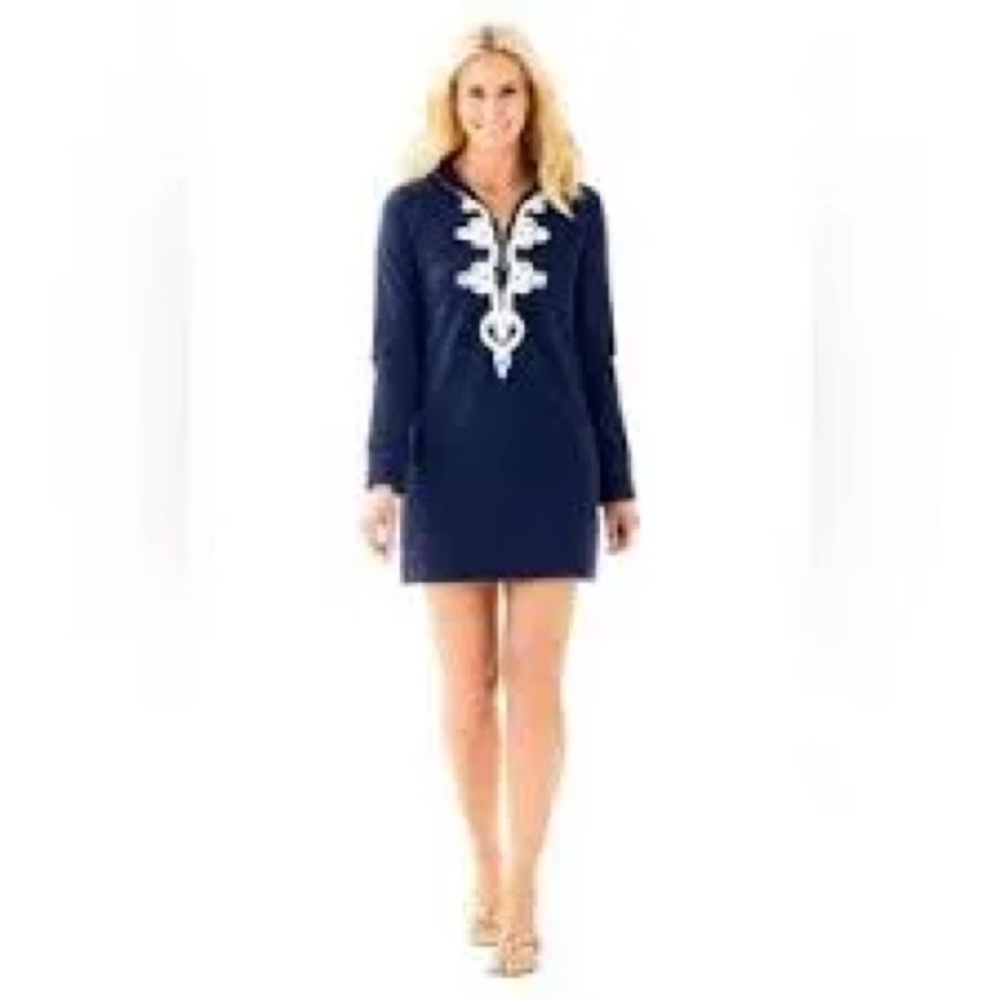 Lilly Pulitzer Navy Hooded Skipper Dress